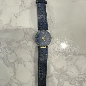 Denim blue watch